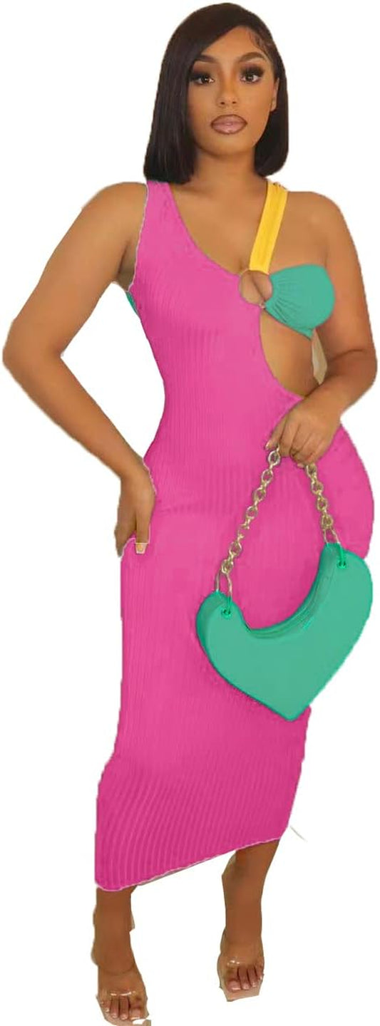 Elegant Plus Size Bodycon Midi Dress for Women with Off-Shoulder Mesh Long Sleeves (X-Large, R Red)