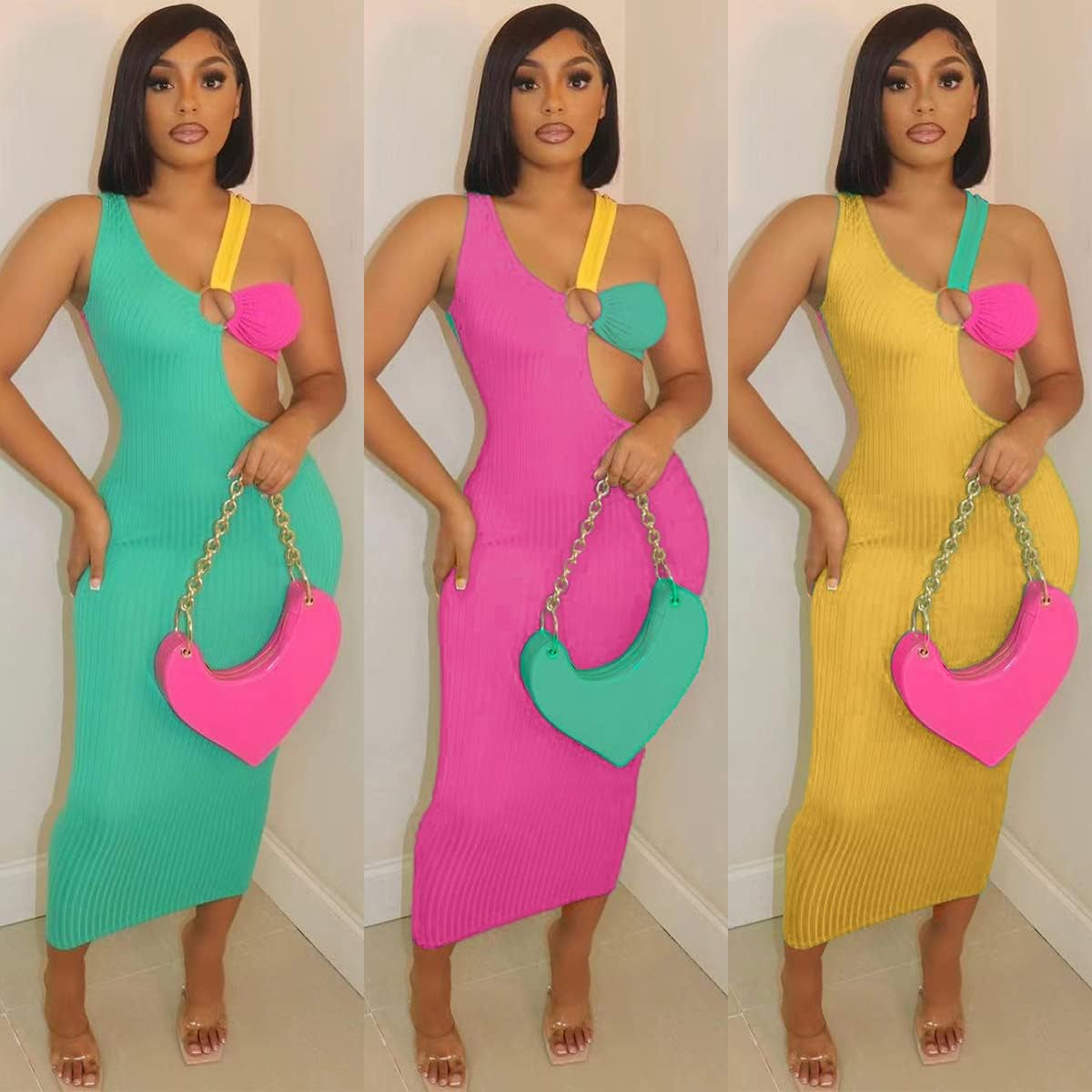 Elegant Plus Size Bodycon Midi Dress for Women with Off-Shoulder Mesh Long Sleeves (X-Large, R Red)